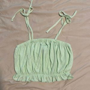 NWOT Wild Fable Green Crop Top